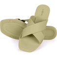 thumbnail image 1 of ROXONI Women Slippers Shower Pool Sandals Criss Cross Bathroom Quick Drying Slippers, 1 of 5