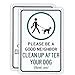 thumbnail image 3 of 2 Pack Clean Up After Your Dog Sign, Clean Up After Your Pets, Be a Good Neighbor Sign, 12"x 8" .040 Rust Free Aluminum – Reflective, UV Protected and Weatherproof, 3 of 4