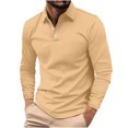 thumbnail image 1 of RXIRUCGD Chemise Décontractée pour Homme à Manches Longues avec Boutons, Poche et Col Rabattable, Kaki, Taille : M, 1 of 5