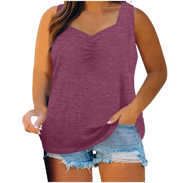 Birdeem Camisole pour Femmes Mode pour Femmes Couleur Unie Sans Manches à Col en V Camisole