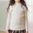 thumbnail image 2 of Posijego Girls Turtleneck Sweaters Ribbed Knit Long Sleeve Sweater T-Shirts Winter Slim Basic Tee Tops for Little Girls, 2 of 4
