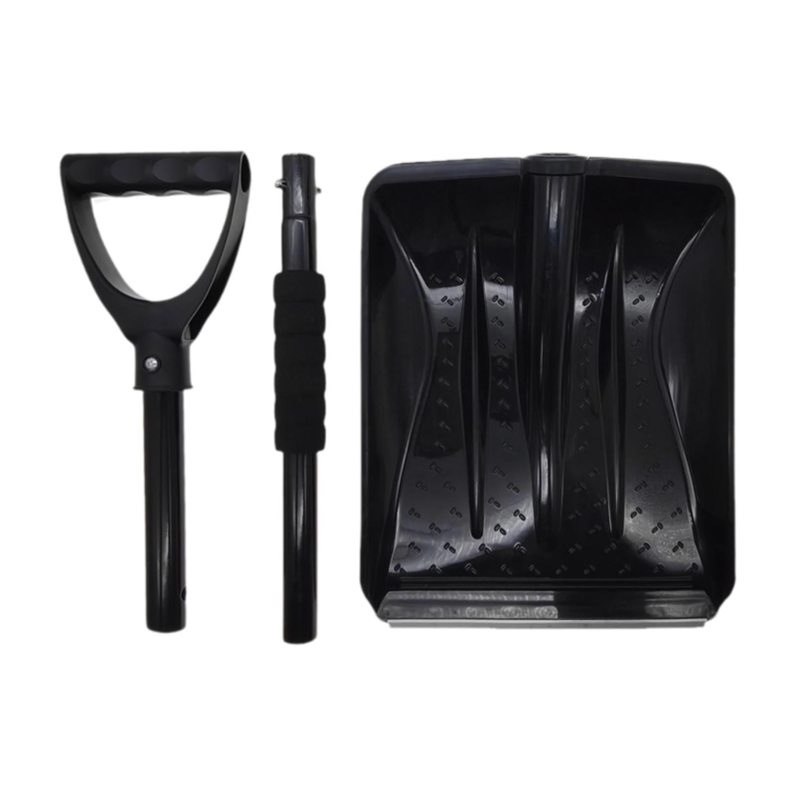 DYNWAVECA Snow Shovel Grain Stacking Cleaning Snow Removal Tool for Outdoor Activities Black