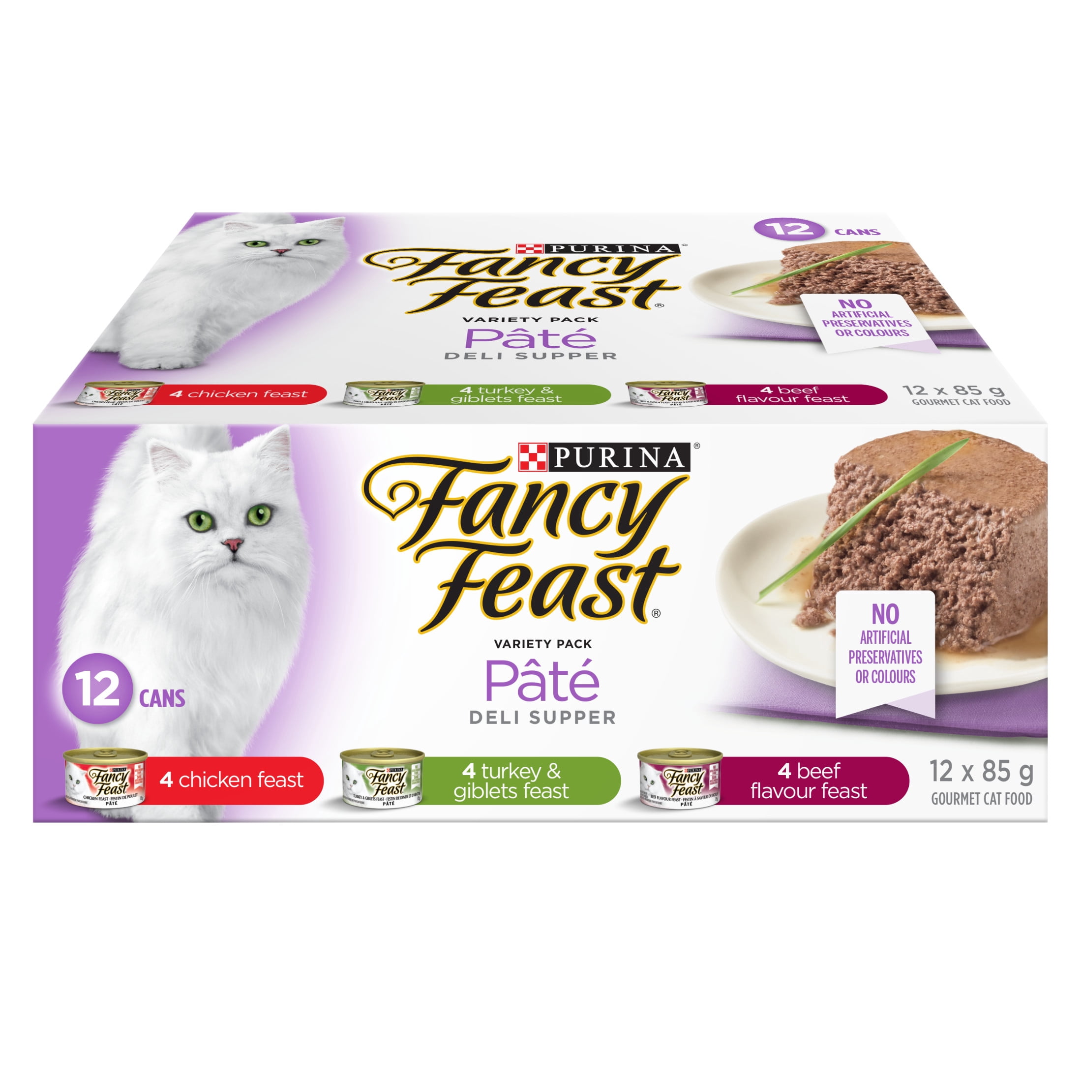 Fancy Feast Deli Supper Pate Variety Pack, Wet Cat Food 12 X 85g