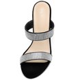 thumbnail image 4 of BLISSFUL STEP Sandales Mules à Talon Aiguille Haut à Bout Ouvert pour Femmes avec Strass, 4 of 7