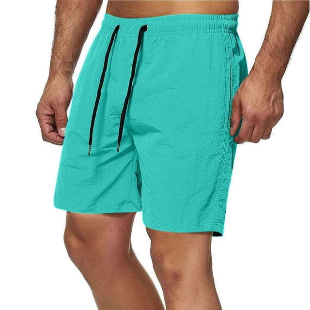 Plebaso Men's Quick Dry Shorts Drawstring Athletic Running Shorts Lightweight Summer Beach Sports Shorts