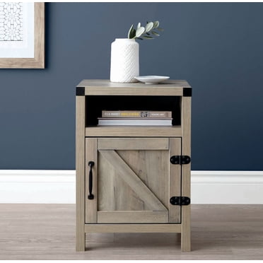 HOMETRENDS End Table, Rustic Oak