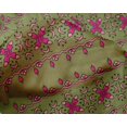 thumbnail image 4 of oneOone Silk Tabby Fabric Floral Block Printed Craft Fabric BTY 42 Inch Wide, 4 of 4