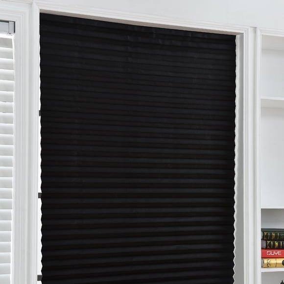 Sumhomie Self Adhesive Blackout Pleated Blind Curtain Shades