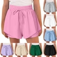 thumbnail image 2 of Tumotour Athletic Shorts For Teens Elastic Gym Running Biker Shorts For Teen 2-In-1 Running Active Workout Shorts, 2 of 9