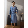 thumbnail image 1 of Men's Breathable Cool Feeling Bathrobe And Clubwear For Spring/Summer, 3/4 Sleeves, 1 of 4