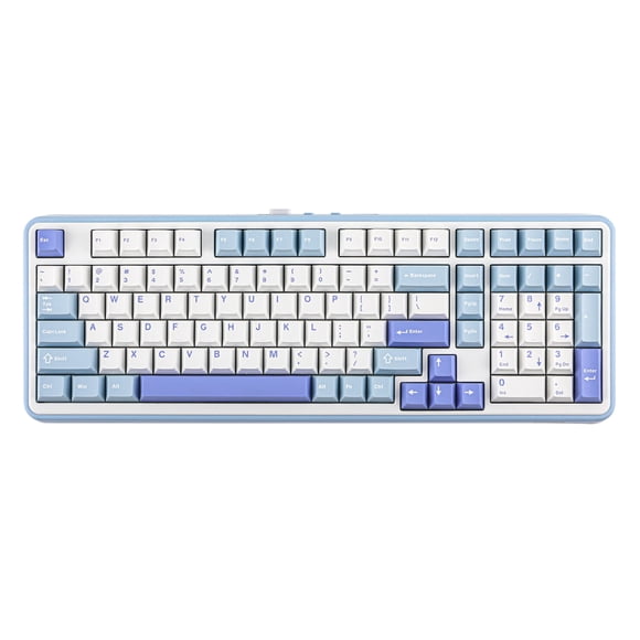 EPOMAKER TH99 Tri-Mode Wireless Mechanical Keyboard with 8000mAh Battery, Hot Swappable Custom RGB Gaming Keyboard with Numpad, Gasket Creamy for PC/