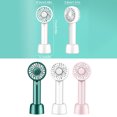 thumbnail image 4 of Handheld Fan Adjustable Rechargeable Portable Cooling Device Travel Battery Operated Outdoor Brushless Plastic Cooler Gift Green with Light, 4 of 9