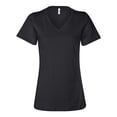 thumbnail image 1 of Bella Canvas 6405 Missy Jersey T-Shirt à Manches Courtes à Col en V, S, Noir, 1 of 6