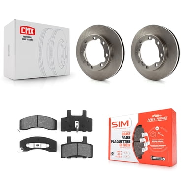Transit Auto Front Disc Brake Rotors and Semi-Metallic Pads Kit for Car Dodge Ram 2500 K3500 3500 Chevrolet GMC K8S-100012