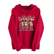 Women's And Winter Half Open Zipper Lapel Casual Pullover Hoodie Long Zip up Hoodie Women Woman Sweat Shirt Extra Long Sweatshirt Light Sweatshirt Sweater Dress Women Red S