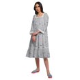 thumbnail image 4 of Moomaya Chemise de Nuit Évasée en Coton pour Femmes, 4 of 6