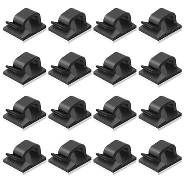 KAKOWELY Mini Cable Clips 50 Pcs Mini Outdoor Cable Clips Light Clips Decoration Clips Self Adhesive Hook0.56"X0.54"X0.35"