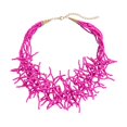 thumbnail image 3 of Xuanheng Collier de Perles de Rocaille 18 Pouces Collier Tendance Bijou Cadeau de la Saint-Valentin pour Elle Rose Rouge, 3 of 8