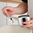 thumbnail image 4 of 304 Stainless Steel Food Storage Jar With Clear Glass Lid And Included Spoon For Kitchen Pantry Organization, 4 of 6