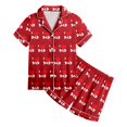 thumbnail image 5 of Luvoko Tween Children DIY Anniversary Print Pajama Set Short Sleeve Button Up Top And Shorts, 5 of 5