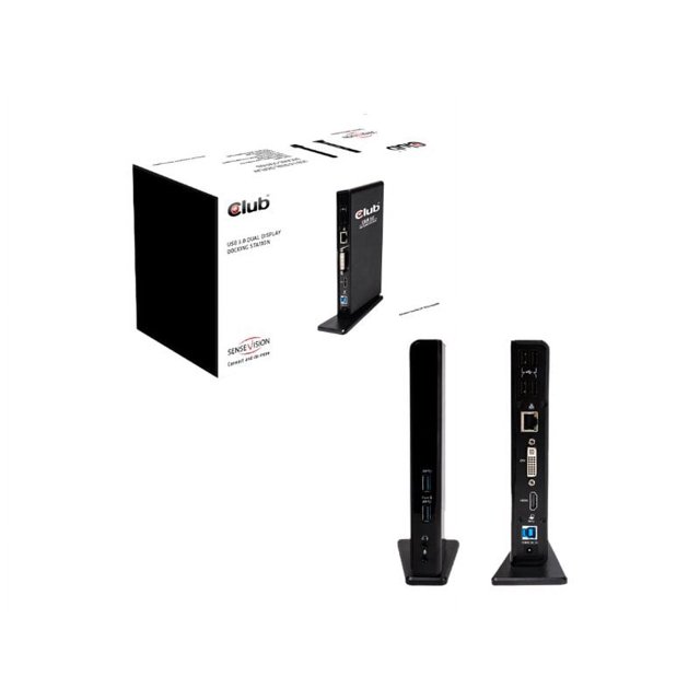 Club 3D SenseVision USB 3.0 Dual Display Docking Station - Docking station - USB - DVI, HDMI