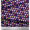 thumbnail image 2 of Soimoi Purple Poly Georgette Fabric Triangle Geometric Print Fabric by Yard 52 Inch Wide, 2 of 3