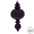 thumbnail image 2 of Vickerman MC198565 Ornement de Fleuron Rond en Bois Bordeaux de 9 Po - 3 par Sac, 2 of 3