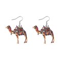thumbnail image 1 of Retro Lamp Water Drop Pendant Wooden Double Earrings, 1 of 3