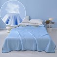 thumbnail image 1 of Pamqxs Cooling Blanket Ice Summer Quilt Lightweight Cooling Blanket Breathable Sofa Blanket Throw for Rooms Picnics Camping, Single Double Super King Bed Size(EC,200X230cm), 1 of 9