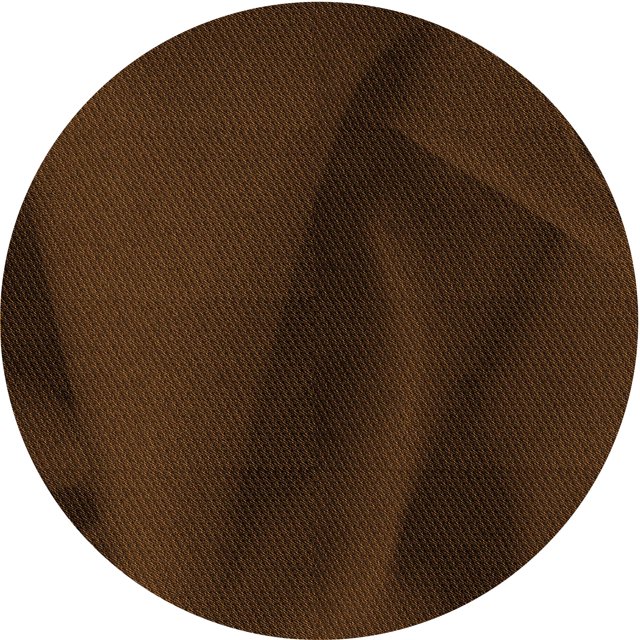Ahgly Company Machine Washable Indoor Round Transitional Dark Bronze Brown Area Rugs, 3' Round