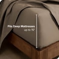 thumbnail image 3 of Bare Home 100% Cotton Flannel Fitted Sheet - Deep Pocket - Queen, Taupe, 3 of 5
