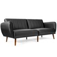 thumbnail image 1 of Giantex Canapé-Lit 3 Places, Futon Convertible avec Éponge Haute Densité et Dossier Réglable, Canapé-Lit Pliable Lounge, Noir, 1 of 6
