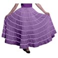 thumbnail image 1 of Phagun Jupe Longue Décontractée Lavande pour Femmes, Maxi d'Été, Vêtements Indiens-4, 1 of 1
