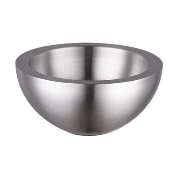 Lipstore Bol à Salade à Double Couche Bol à Céréales en Acier Inoxydable pour Table à Manger Cuisine 24cmx11cm