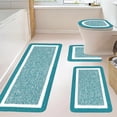 thumbnail image 4 of UsRHHA 4 Piece Bathroom Rugs Set, Absorbent Microfiber Plush Non-Slip Bath Mat with Lid Cover, Complete Bathroom Rug Collection Washable, 4 of 7