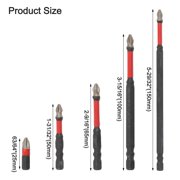 PH2 Cross Tip Screwdriver Bit 1/4 Inch Hexagonal Shank for Use in Drivers and Cordless Drills Multiple Sizes for Purpose Fastening (5pcs)