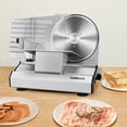 thumbnail image 4 of CUSIMAX 200W Electric Meat Slicer - Two Removable 7.5'' Stainless Blades, Removable Carriage, 1 - 20mm Adjustable Thickness. Perfect for Slicing Meat, Cheese & Bread, 4 of 4