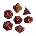 thumbnail image 4 of 7x dés en Polyéthylène Ensemble de dés Lisses D4-D20 pour Apprentissage des Mathématiques Jeux de Table Rouge Jaune, 4 of 7