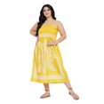 thumbnail image 2 of Oussum Robe Tube Courte Sans Manches pour Femmes, Été, Jaune, 2 of 7