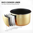 thumbnail image 4 of Graflsoa Premium Gold Non-Stick Rice Cooker Inner Pot – Extra Thick Aluminum Alloy, Universal Fit for 2L/3L/4L/5L Cookers, Durable & Healthy Replacement Liner for Most Rice Cookers, 4 of 4