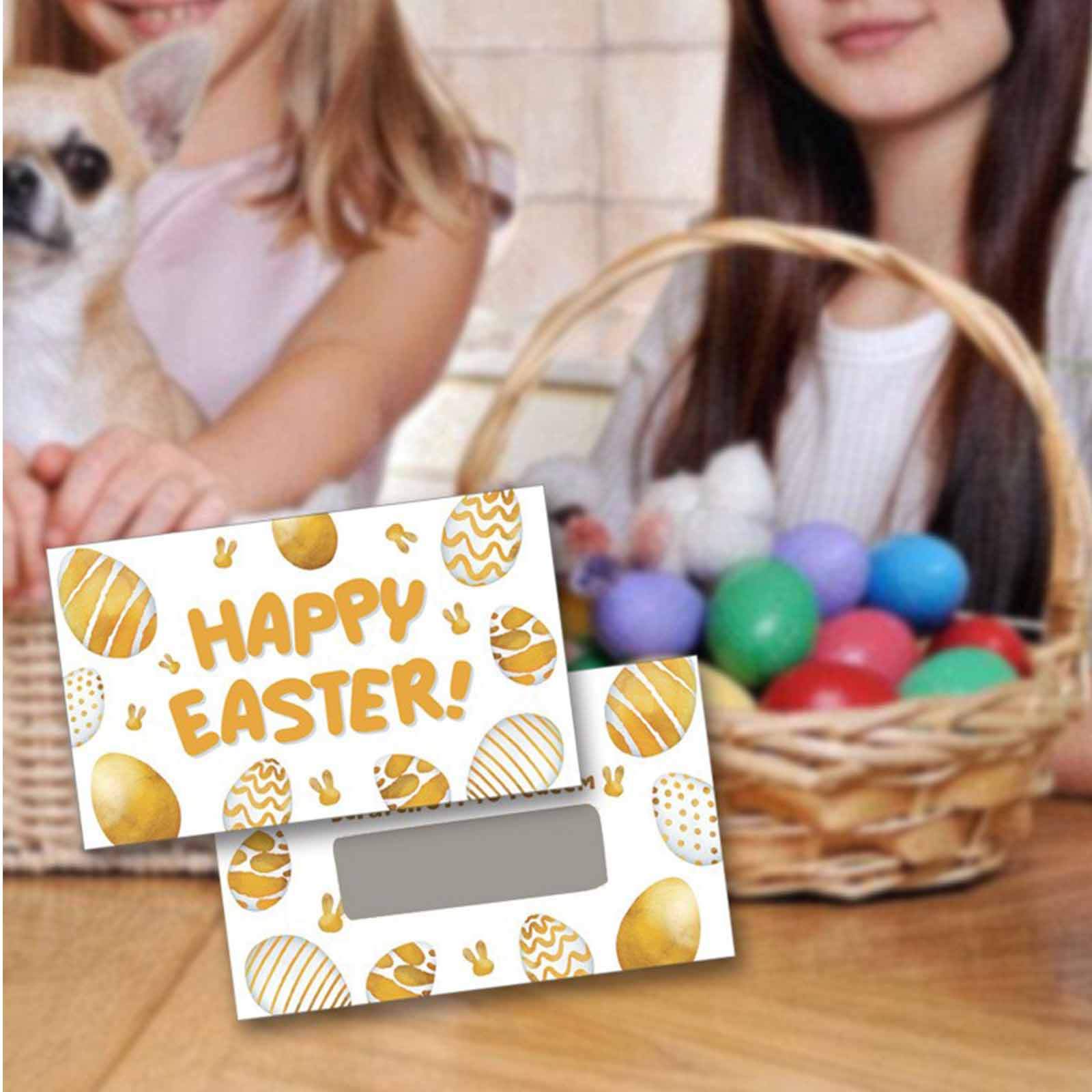 TIMIFIS Paper Game Cards, Easter Game Scratch Cards Little Cards Interactive Game Cards Surprise Cards Holiday Cards Home Decor