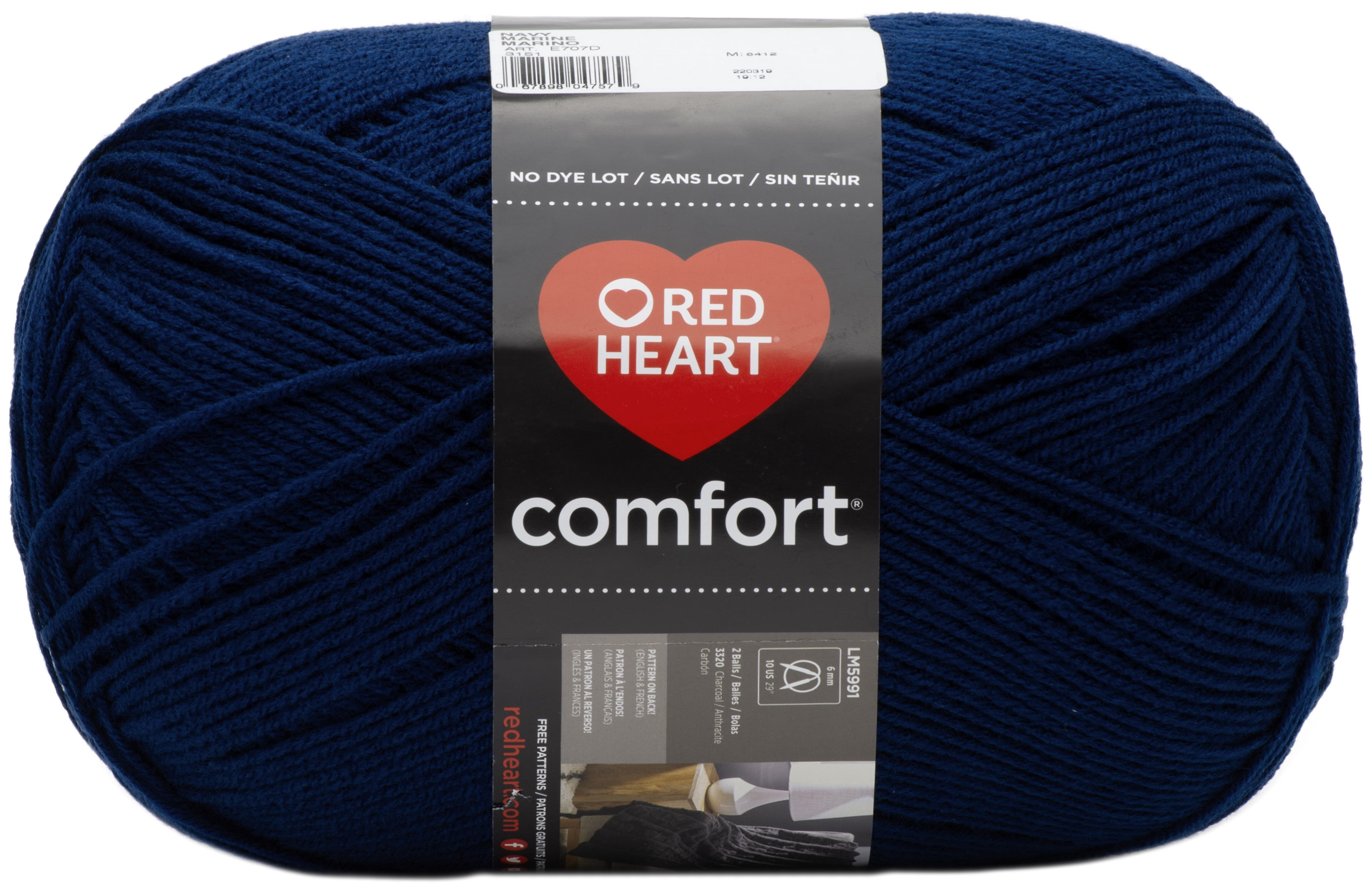 Red Heart® Comfort® Yarn, Solid, Acrylic #4 Medium, 16oz/454g, 867 Yards