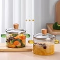thumbnail image 4 of Heat- Borosilicate Glass Stovetop Cooking Pot with Lid for Simmering Soup Milk Pasta and Porridge Easy Clean Transparent Cookware, 4 of 4
