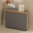 thumbnail image 4 of weibbin Transparent Toilet Paper Roll Storage Basket Toilet Paper Roll Sundries Nonslip Storage Basket With Lid, 4 of 6