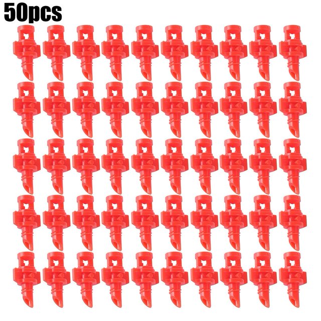 50PC Micro Spray Jets 180d Watering Spray Misting Nozzle Sprinkler Irrigation