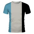 thumbnail image 2 of BOBOGOJP Men's T-Shirts Graphiques Manches Courtes Col Rond Tops T Shirts (Bleu,L), 2 of 4