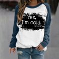 thumbnail image 1 of 50 % de Rabais Liquidation Chandail en Molleton Surdimensionné pour Femmes 2023 T-shirt Imprimé Manches Longues Blouse Col Rond Hauts Décontractés Chandail en Molleton, 1 of 5