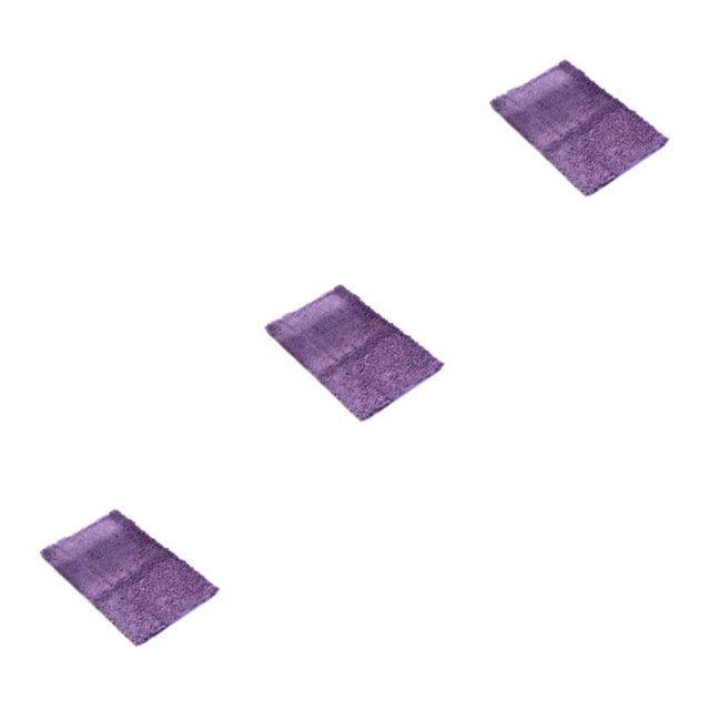 Baohd Water Absorbent Floor Mat - Exquisite Crafted Anti-slid Bottom Safe Strong Water Absorption Light Purple 40cm*60cm 3Set