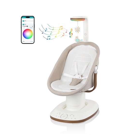 Evenflo Elara 2-in-1 Smart Motion Swing & Soothing Nest - Operated by Phone App (Weight 0-25 lbs - Age 0-9 Months)