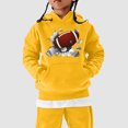 thumbnail image 2 of Kcodviy Chandail à Capuchon pour Tout-Petits Enfants Fans de Football Chandail Ado Joueur Sports Filles Veste à Capuche Rétro Enfants Garçons Filles Chandail à Fermeture Éclair Rugby Chandail à Capuchon Chandail, 2 of 6